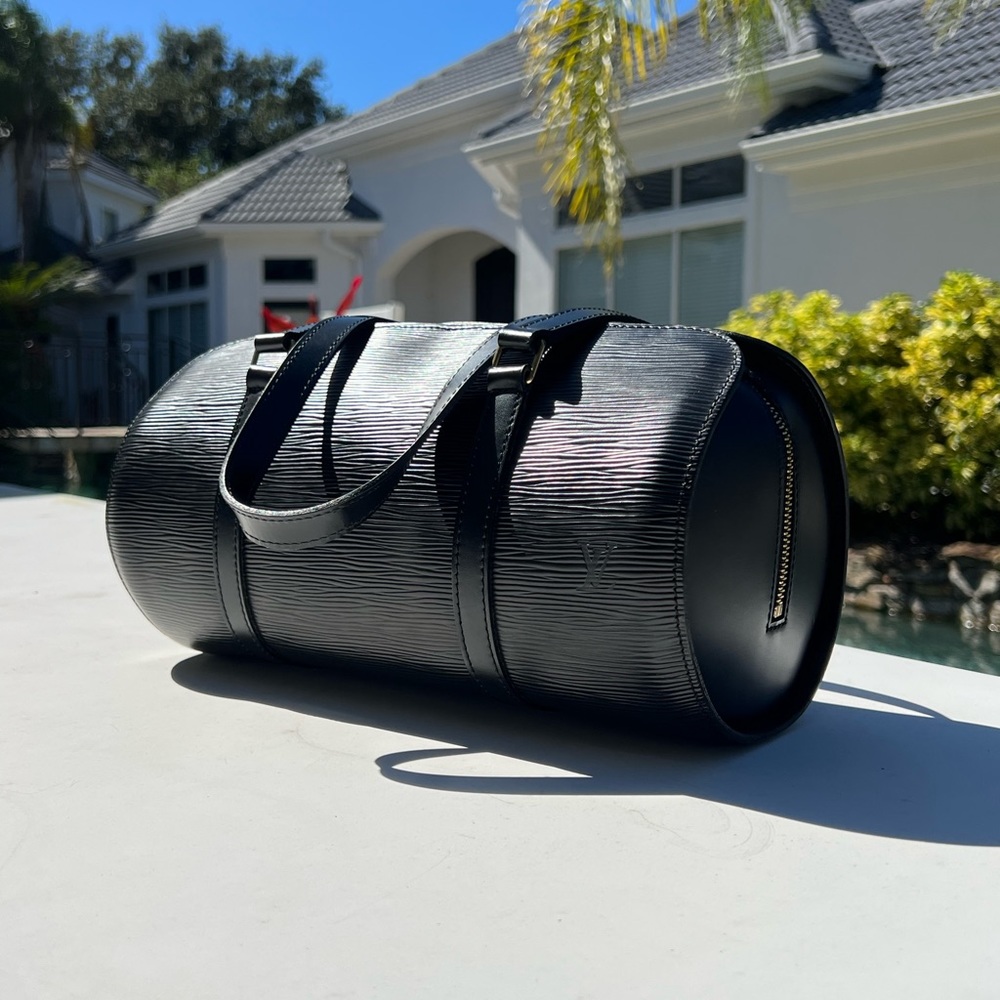 Louis Vuitton LV Hand Bag Soufflot Black